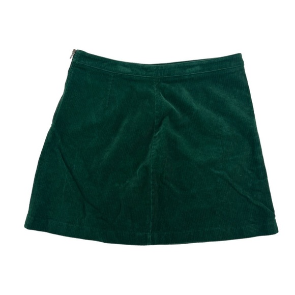 Forever 21 Green Corduroy Side Zipper Mini Skirt Size Large Women’s - Picture 1 of 5
